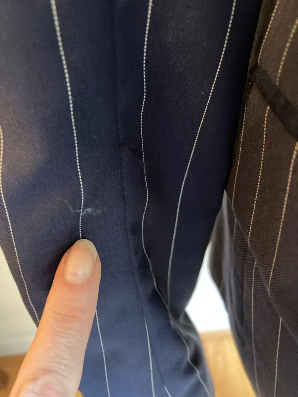 POLO RALPH LAUREN Suit Virgin Wool Navy Blue Pinstripe